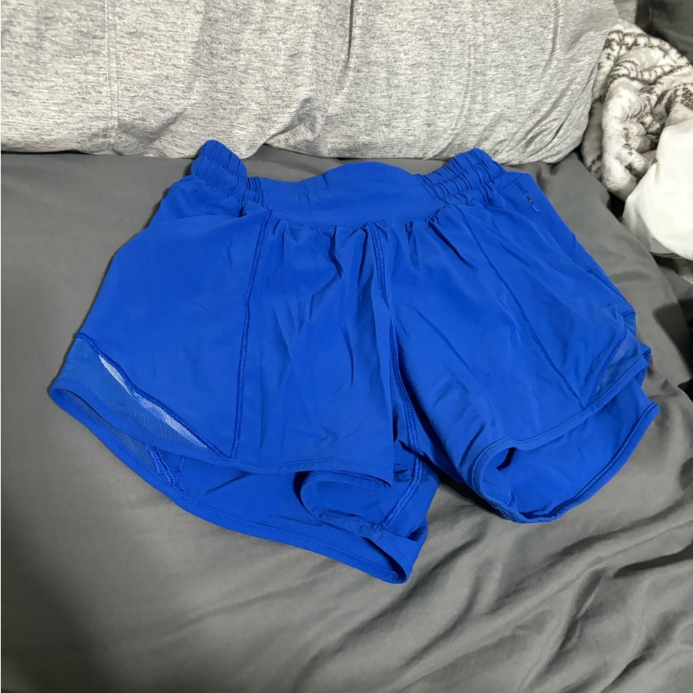 size 4 blue lululemon shorts